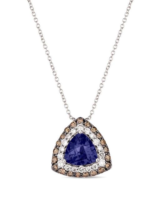 Le Vian Blue 14k Vanilla Gold® 1.66 Ct. Tw. Diamond & Tanzanite Pendant Necklace