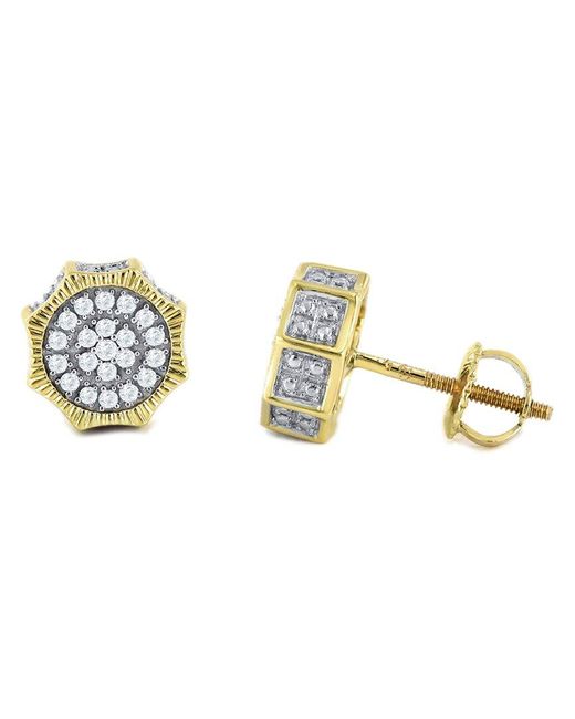 Monary Metallic 14k 0.15 Ct. Tw. Diamond Earrings