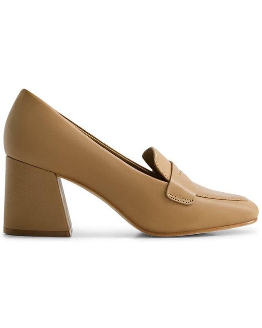 Bernardo Brown Nessa Leather Loafer Pump