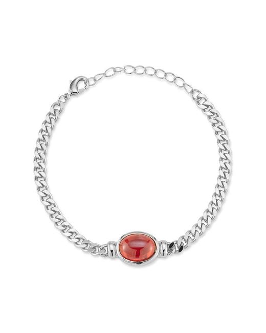 Chloe and Madison White Jewelry Cz Pendant Bracelet