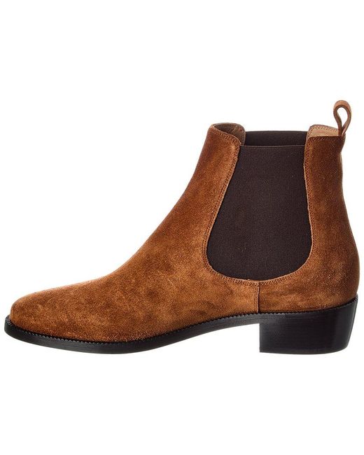 Ferragamo Brown Chelsea Suede Bootie