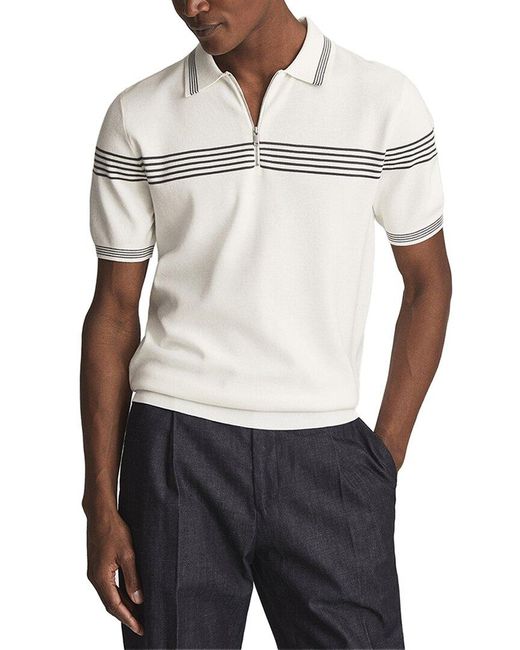 Reiss White Claude Polo Sweater for men