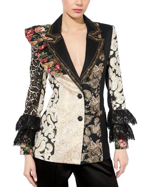 Alice + Olivia Black Faie Blazer