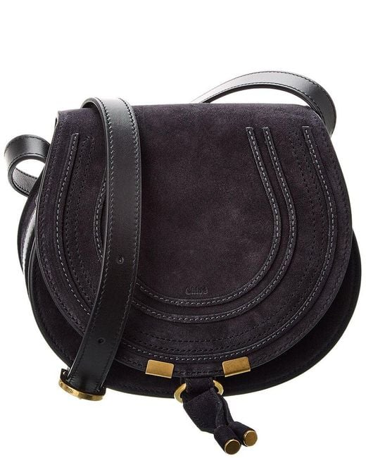 Black suede saddle bag hotsell