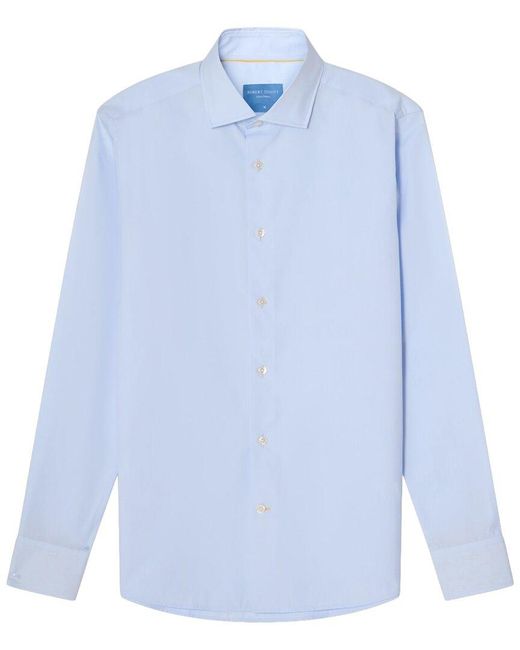 Robert Talbott Blue Reynolds Novelty Cuff Poplin Shirt for men