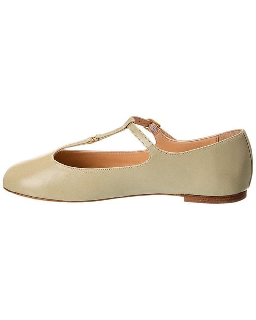 Chloé White Marcie Leather Ballerina Flat