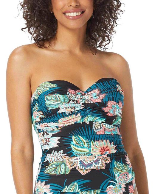 Coco Reef Black Charisma Underwire Bandeau One-piece Swimsuit