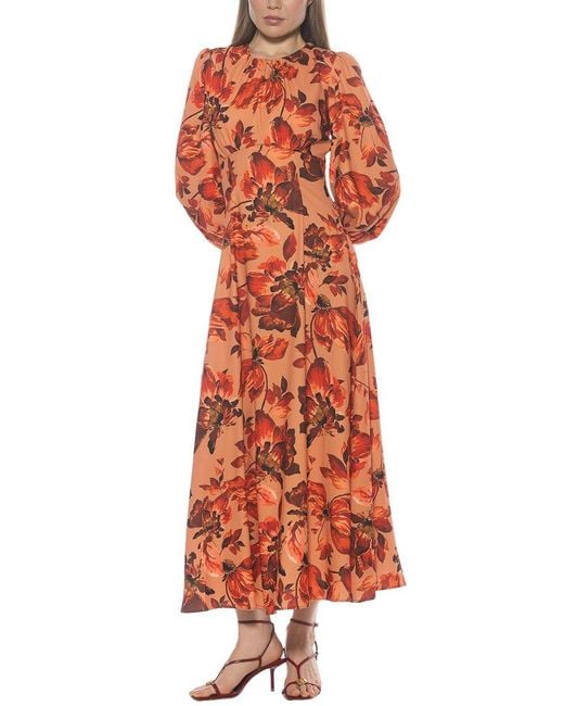 Alexia Admor Orange Yesenia Fit & Flare Dress