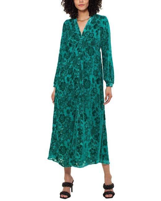 Hale Bob Green Silk-blend Maxi Dress