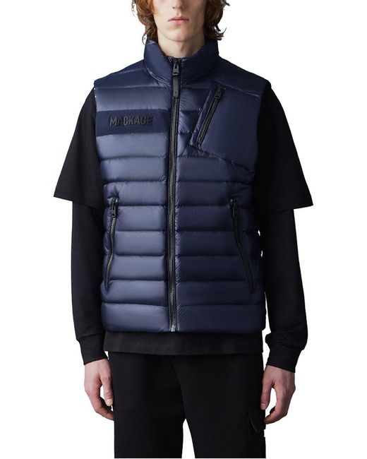 Mackage Synthetic Hardy Light Down Vest in Blue for Men | Lyst