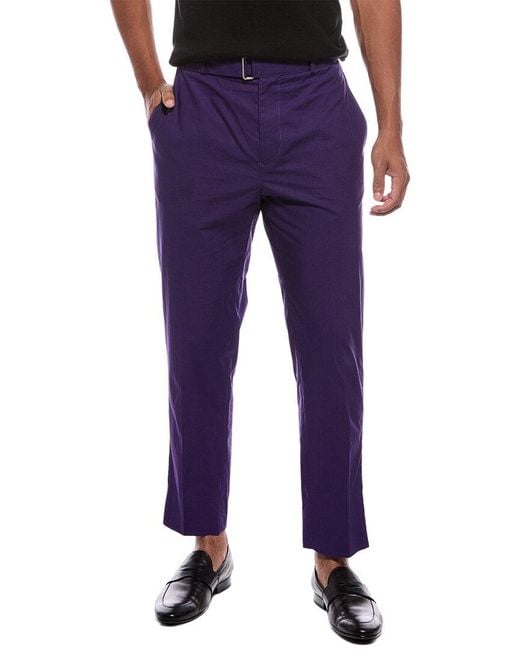 Officine Generale Blue Owen Poplin Trouser for men