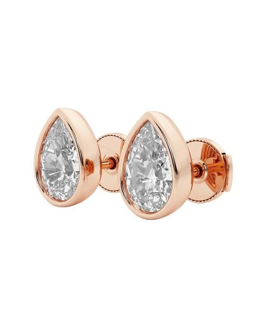 Lab Grown Diamonds White 14k Rose Gold 3.00 Ct. Tw. Lab Grown Diamond Earrings