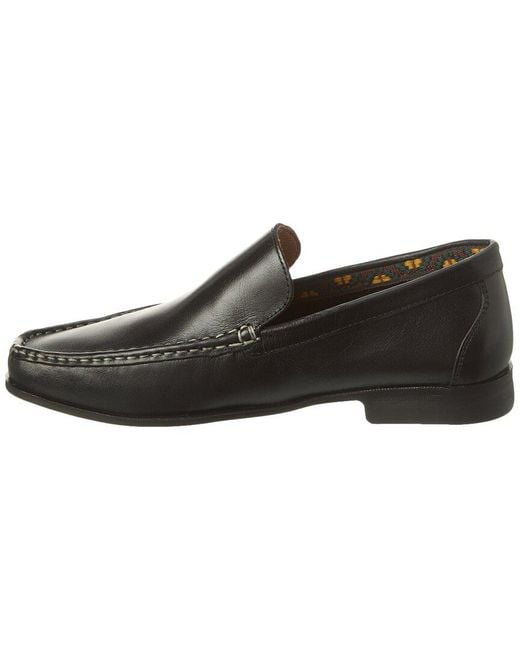 Donald J Pliner Black Antique Leather Loafer for men
