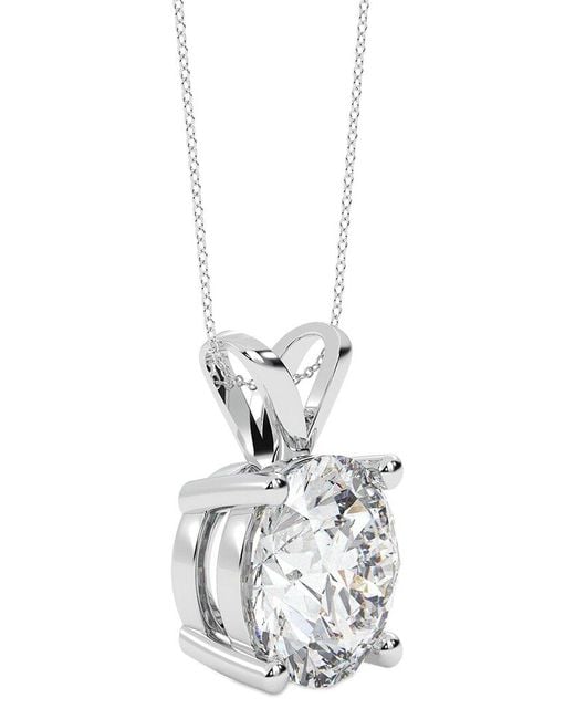 Lab Grown Diamonds White 14k 4.00 Ct. Tw. Lab-grown Diamond Necklace