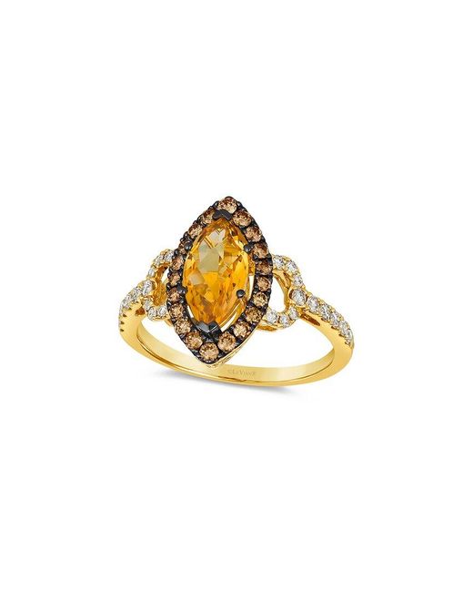 Le Vian Metallic Le Vian 14K 1.06 Ct. Tw. Diamond & Citrine Eternity Ring