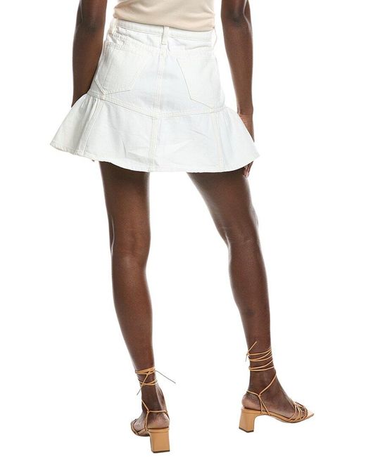 7 For All Mankind White Peplum Mini Skirt