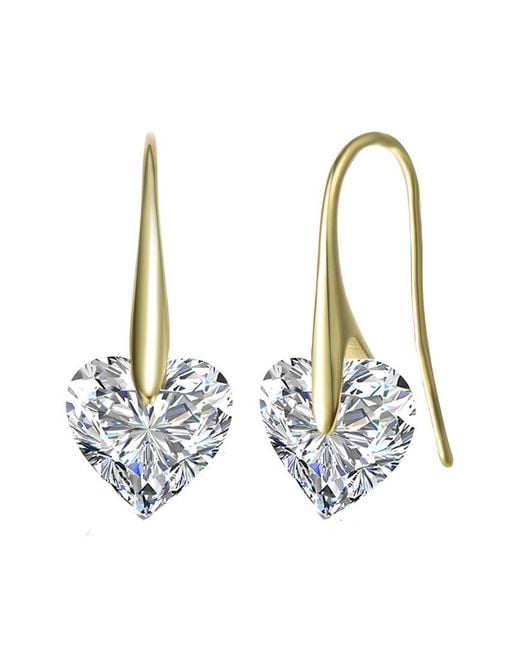 Genevive Jewelry White 14k Over Silver Earrings