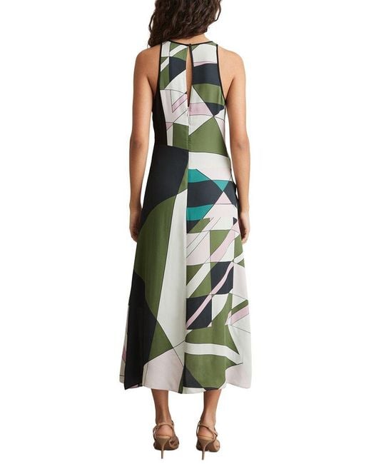 Reiss Green Avia Printed Dress