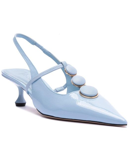 Vicenza Blue Servia Patent Sling-Back