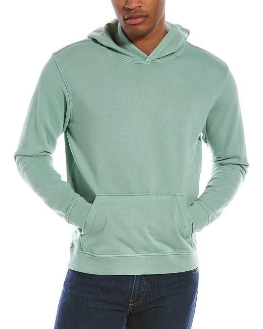 Onia Green Garment Dye Pullover Terry Hoodie for men