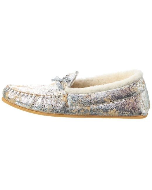 Gucci White Gg Logo Leather Loafer