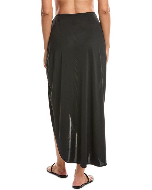 Natori Black Solid Jersey Pareo