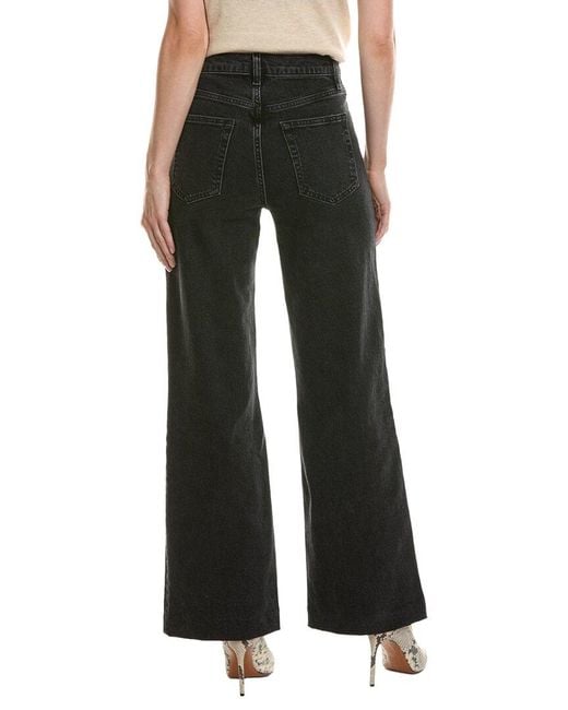 FRAME Black Frame The Refined Vector Wide Leg Jean