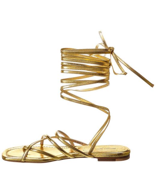 Michael Kors Metallic Collection Jade Runway Leather Sandal