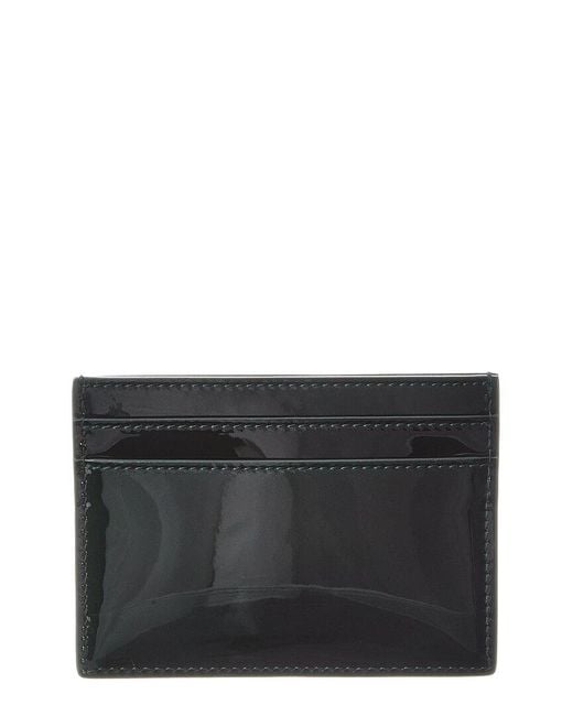 Saint Laurent Black Cassandre Patent Card Case