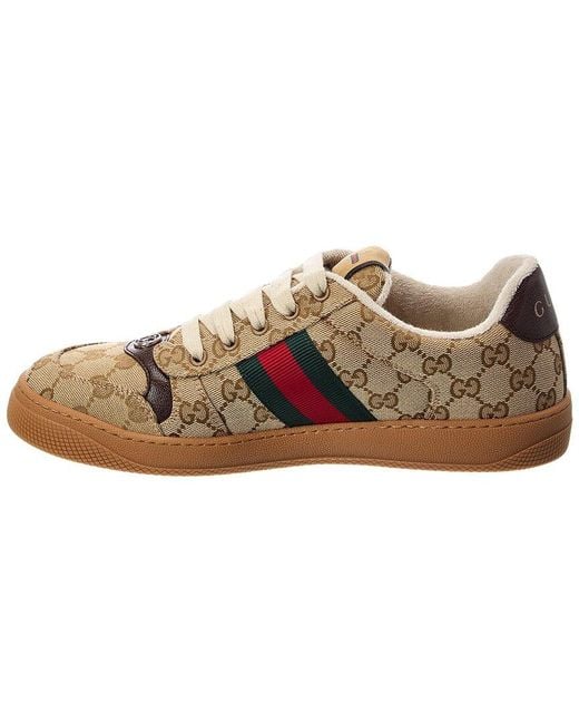 Gucci Brown Screener Gg Canvas Sneaker