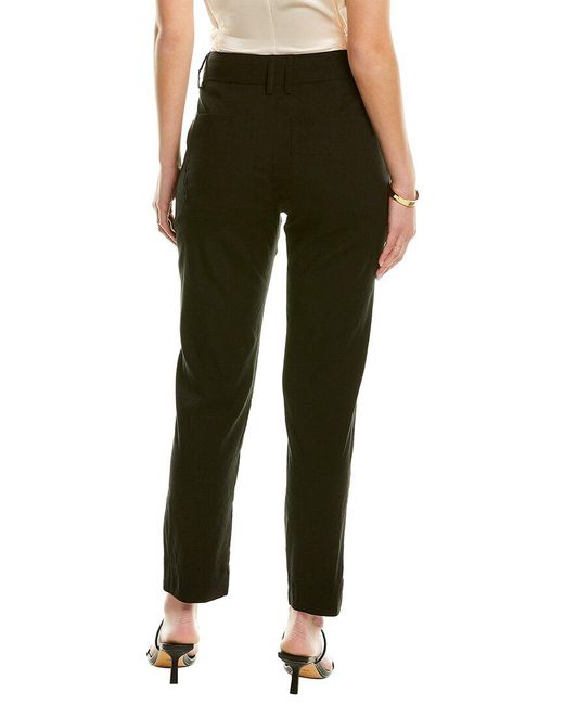 Vince Cropped Linen-blend Utility Pant 