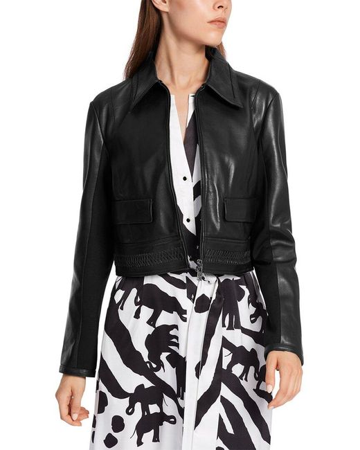 Marc Cain Black Leather Jacket