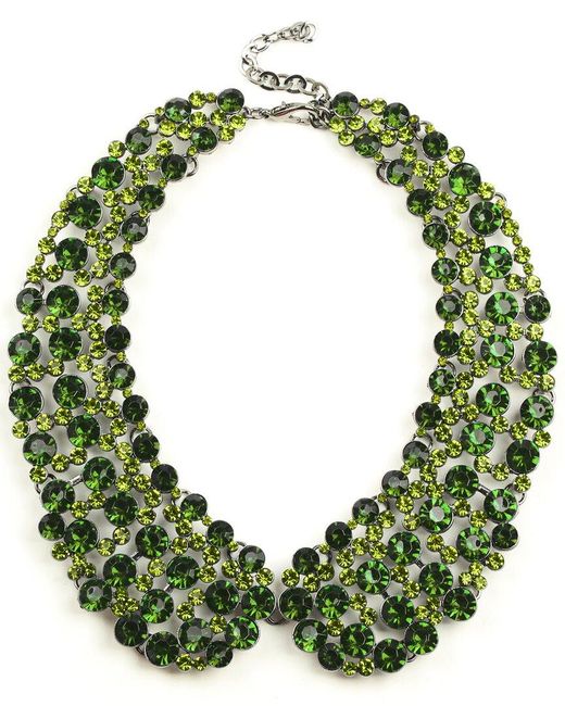 Eye Candy LA Green Luxe Collection Crystal Diana Statement Collar Necklace