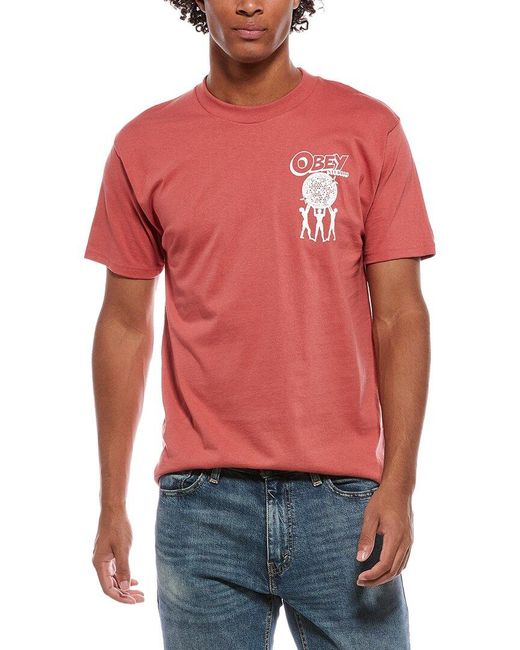 Obey Red T-Shirt for men