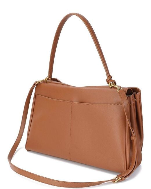 Tiffany & Fred Paris Brown Large Smooth Leather Tote