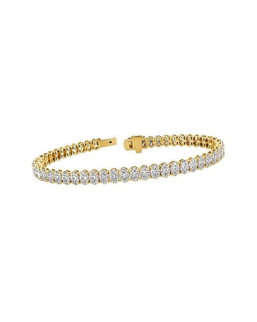 Lab Grown Diamonds Metallic 14K 9.22 Ct. Tw. Lab-Grown Diamond Tennis Bracelet