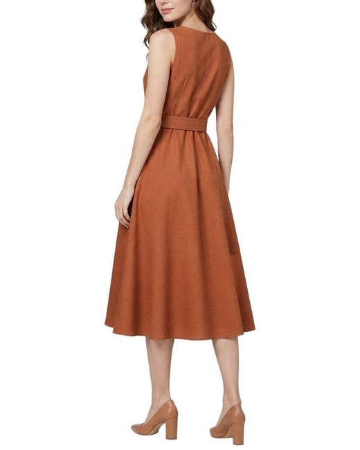 Tedora Brown Midi Dress