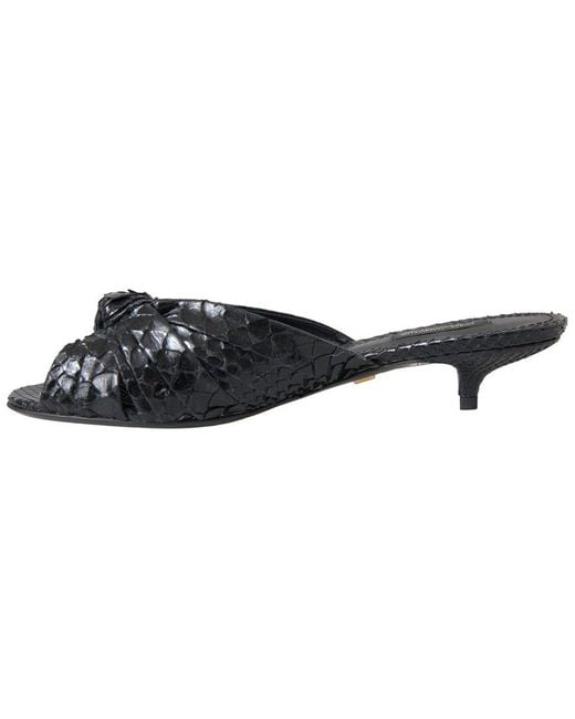 Dolce & Gabbana Black Python Sandal