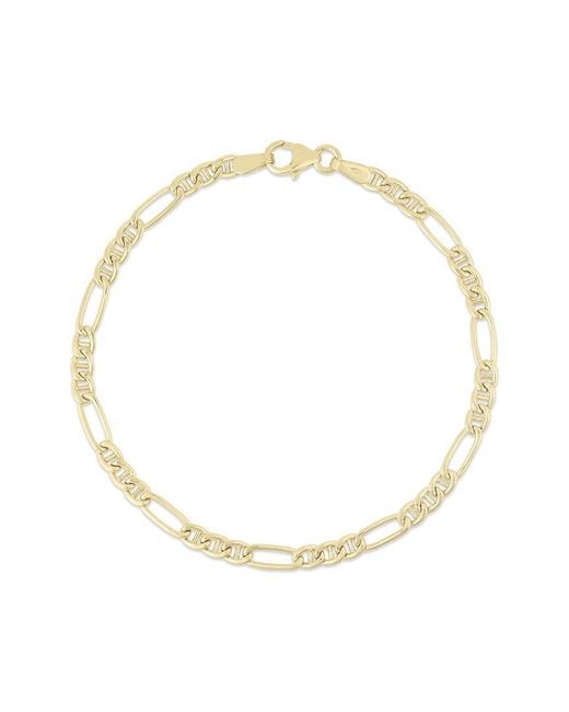 Ember Fine Jewelry Metallic 14K Figaro Chain Bracelet