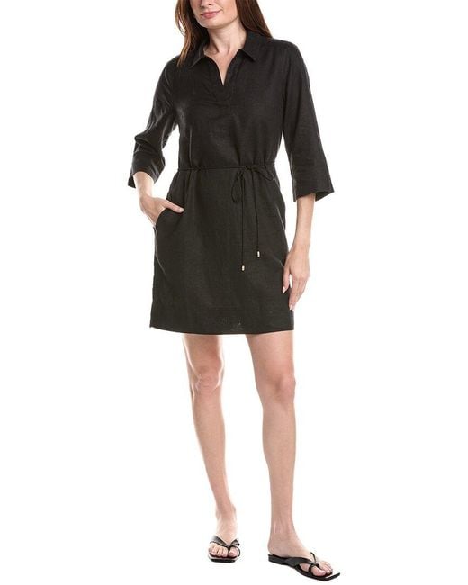 Tommy Bahama Black Two Palms Linen Shift Dress