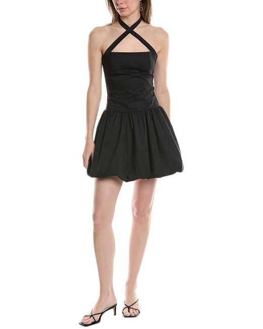 7021 Black Halter Mini Dress