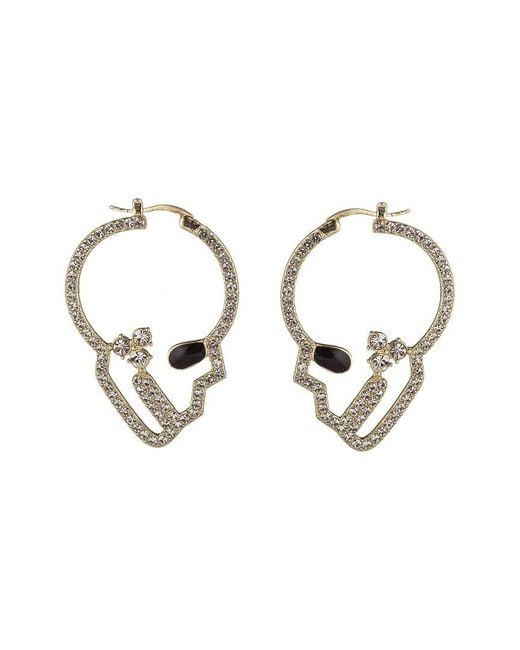 Eye Candy LA Metallic Skull Earrings