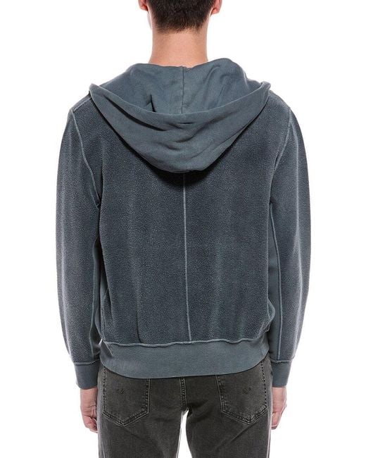 Rag & Bone Blue Milo Textured Hoodie for men