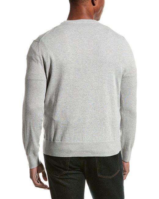 Brooks Brothers Gray Jersey V-neck Sweater for men