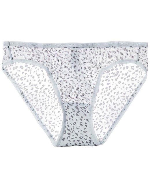 DKNY Synthetic Mesh Bikini in White Lyst