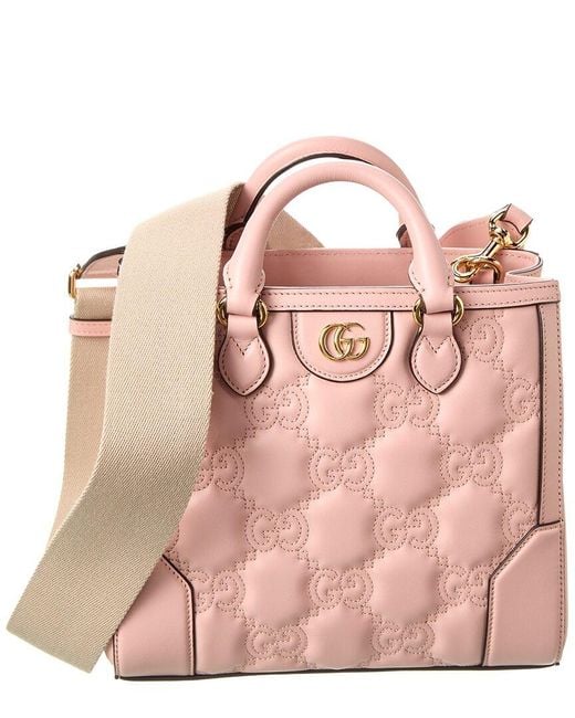 Gucci Pink GG Matelasse Mini Leather Shoulder Bag
