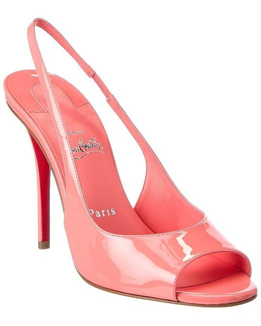 Christian Louboutin Pink Sofia Z 100 Patent Slingback Sandal