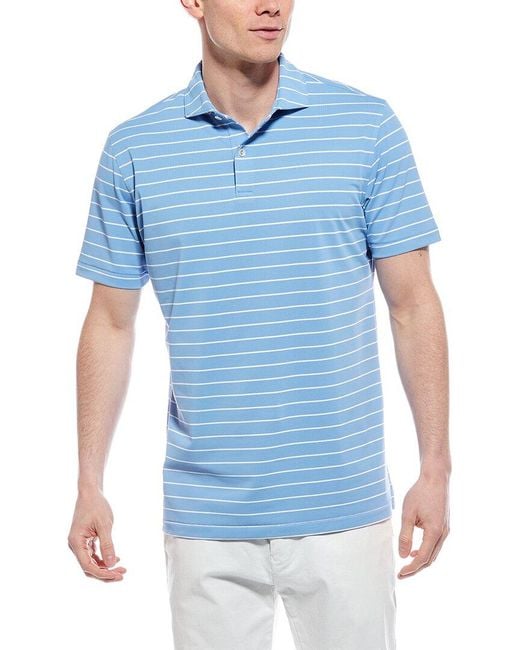 Peter Millar Blue Coda Performance Mesh Polo Shirt for men