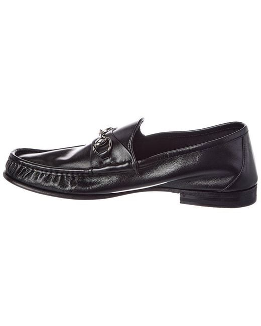 Gucci Black Lugano Leather Loafer for men