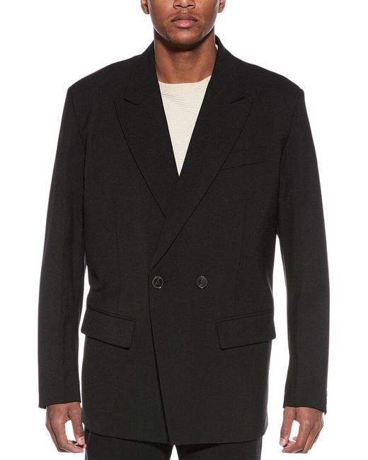 Valentino Black Wool-Blend Suit Jacket for men